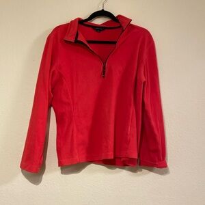 Lands End Pink Quarter Zip Fleece